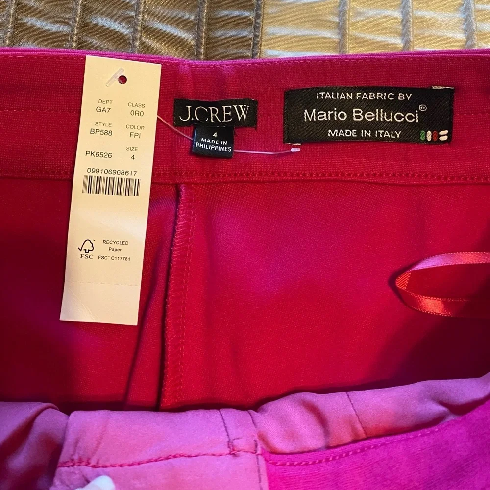 J. Crew - NEW - Portia pant in Italian bi-stretch blend. Fuchsia pink. - Picture 5 of 10